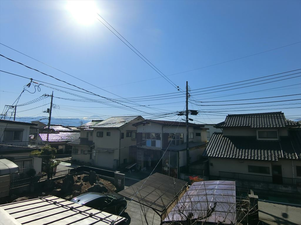 竜王４LDK再販リノベの展望|2階バルコニーより富士山が眺望できます
