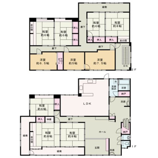 【間取り】 | 岩美郡岩美町田後中古戸建て
