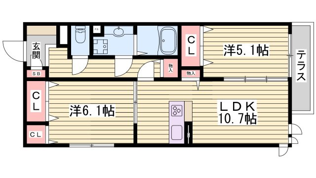 エムライズ材木町の間取り
