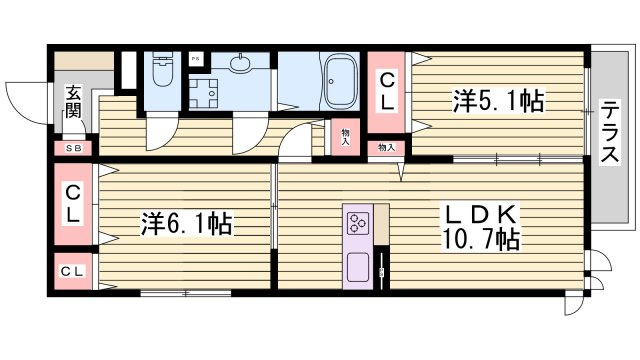 エムライズ材木町の間取り