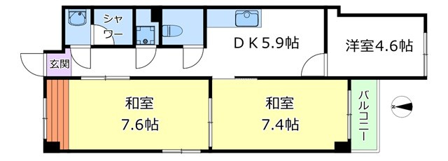 【間取り】 | 第2サニーハイツ | エイブルにて取扱い可能な住宅ローンは、全部で10種類以上！お客様にピッタリの住宅ローンを当社のFPよりご案内させて頂きます。住宅ローンのご相談だけでも、お気軽にご相談下さいませ。