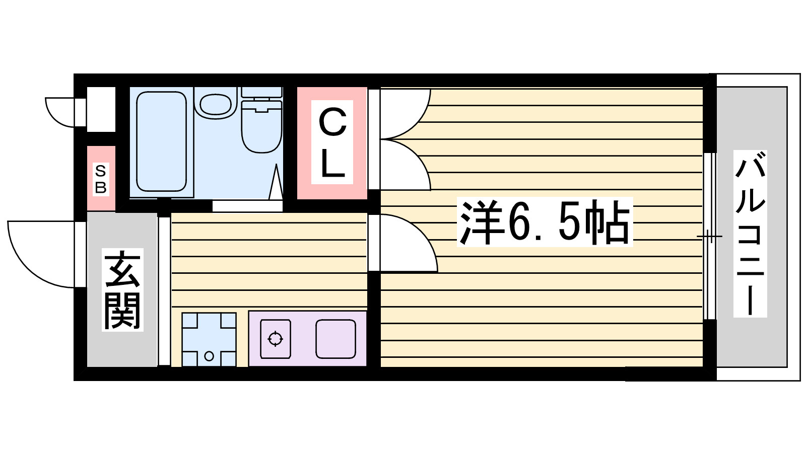 サクセス本多聞の間取り