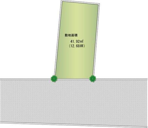 泉南郡田尻町嘉祥寺　建築条件なし土地の土地図|更地。　敷地面積12.68坪。　駐車場等の利用にいかがでしょうか♪
