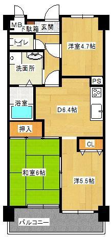 シャルマンフジ岩出の間取り