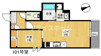 【間取り】 | GRANTC　AUFELD箱崎　★プライスホームなら仲介手数料が0円です！★