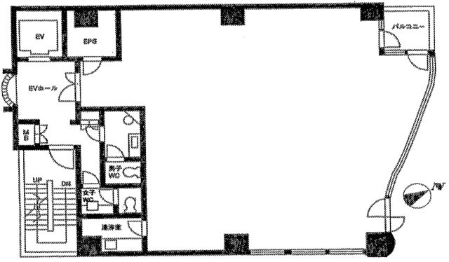 新宿区新宿１丁目の事務所の間取り