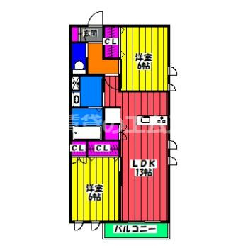 【間取り】 | ボヌール諸岡 | ボヌール諸岡の間取り