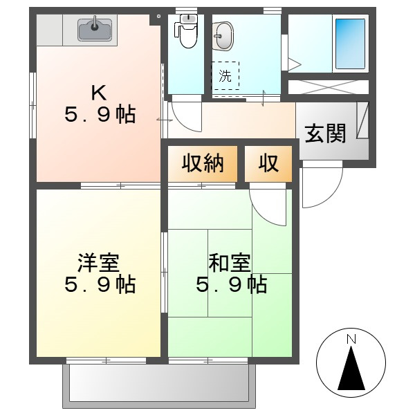 フォーレス21Bの間取り