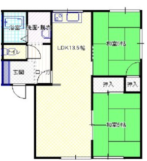 【間取り】 | フレグランスフジＢ