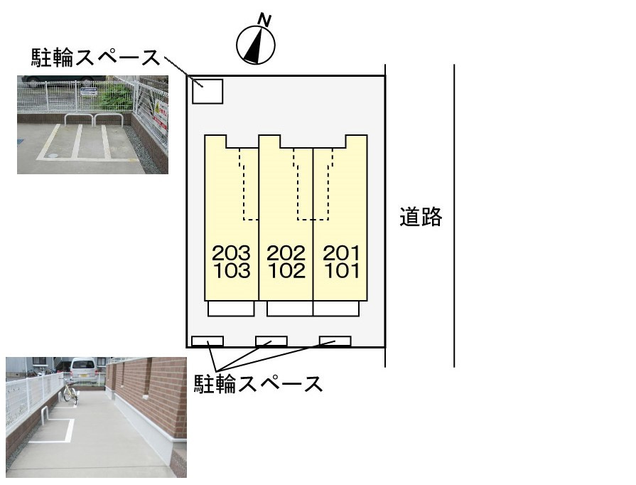 ベル　ツリーの区画図|駐車場