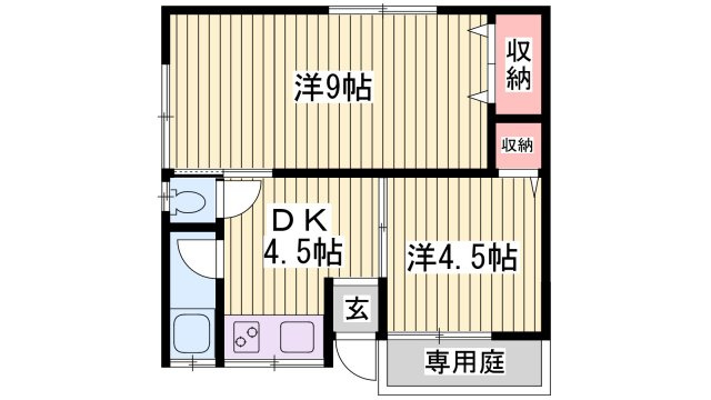 白水平屋の間取り