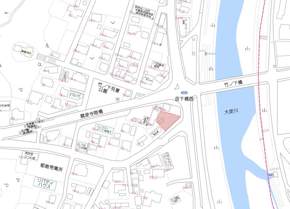 都城市都島町の売地の土地図