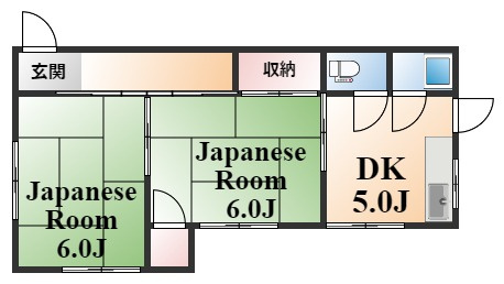 青谷ハイツの間取り