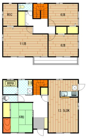 江良戸建ての間取り