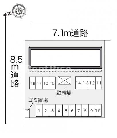 レオパレス木曽川第２の駐車場