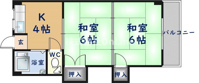【間取り】 | 西山本コーポラス1号