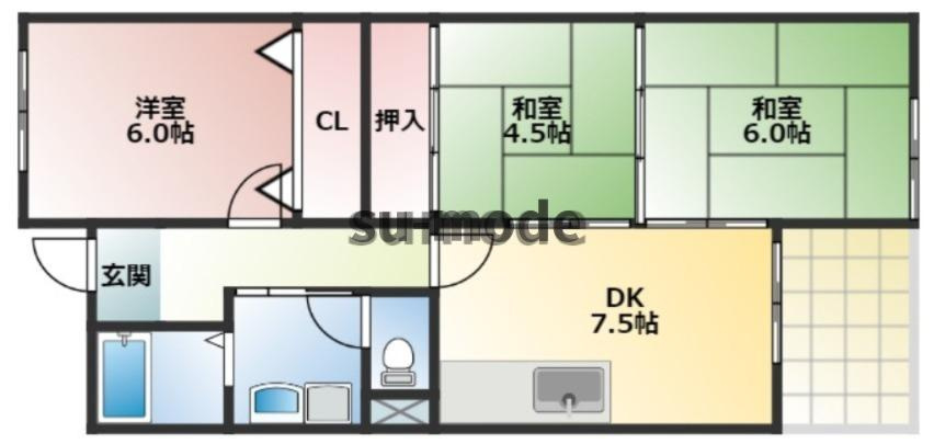 伸栄ハイツの間取り
