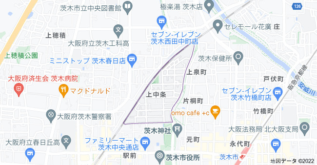 長瀬ハイツの地図