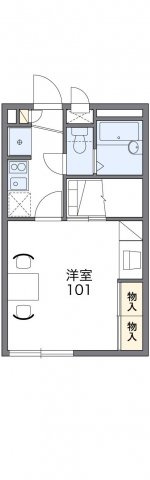 レオパレス白旗の間取り|代表的な間取のため実際の間取とは異なる場合があります