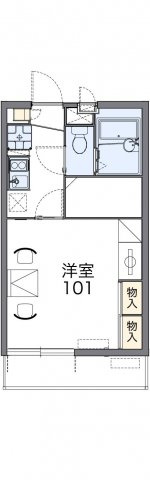 レオパレスシャトレーンⅡの間取り|代表的な間取のため実際の間取とは異なる場合があります