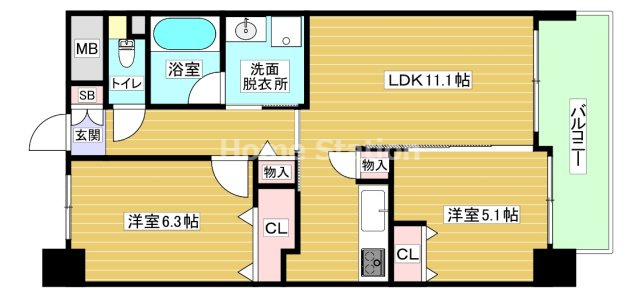【間取り】 | ベリー海老江