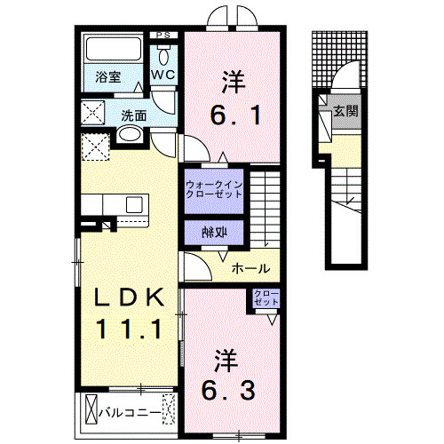 【間取り】 | ローズガーデン　Ⅰ