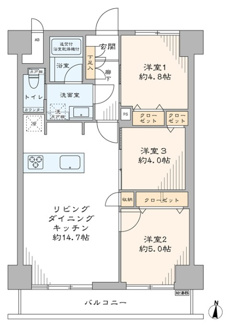 【間取り】 | ニックハイム木場公園第5