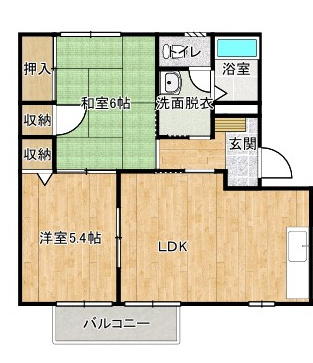 【間取り】 | ロイヤルフジＡ・Ｂ