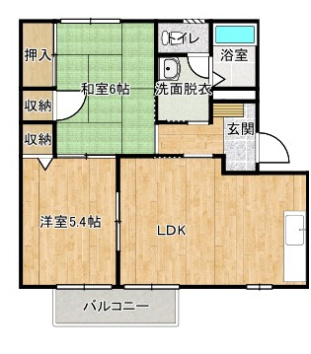 【間取り】 | ロイヤルフジＡ・Ｂ