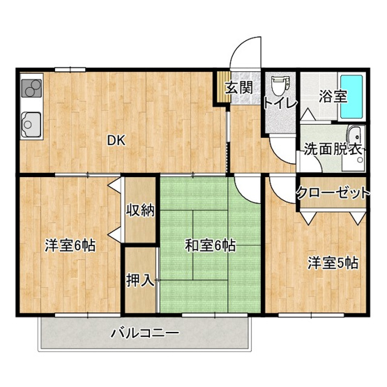 【間取り】 | アンフォーラ広瀬Ｂ棟