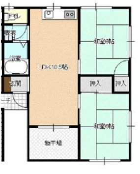 【間取り】 | コーポ山本