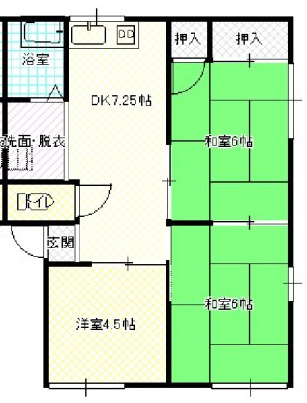 【間取り】 | 鹿田ハイツⅡ