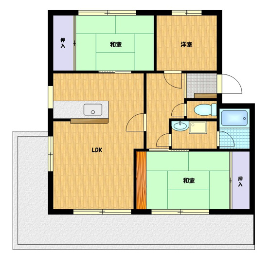【間取り】 | ユトリロ前田南 | （※写真はイメージです、現況優先となります）