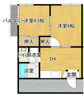 【間取り】 | 鹿田ハイツⅠ