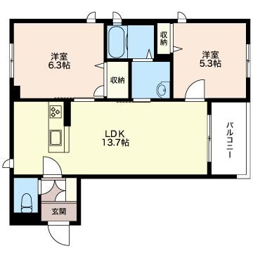 クレール本八幡の間取り