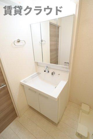 パークサイドＳＯＧＡの洗面所|スペースが確保できる洗面所です