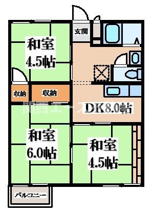 【間取り】 | ハイツ福田