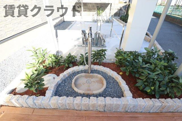 プライム五井Ⅱの庭|ペットの足洗い場です！