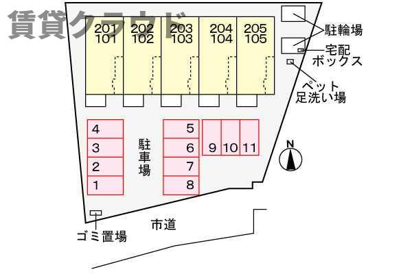 プライム五井Ⅱの区画図