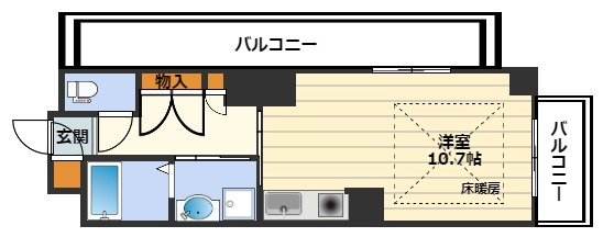 エルヴェ東天満の間取り