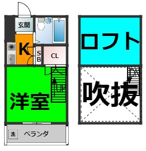 仲介手数料0円サングリーン水切の間取り