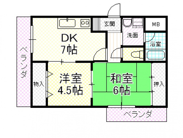 【間取り】 | ブラウベルク法善寺