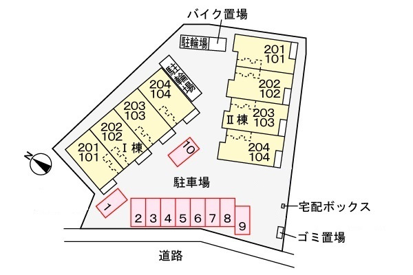 グラン山本Ⅰの区画図