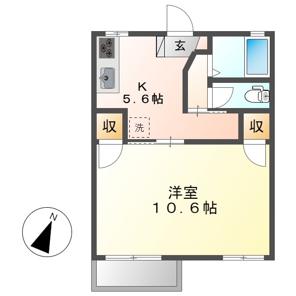 ハイツタンポポBの間取り