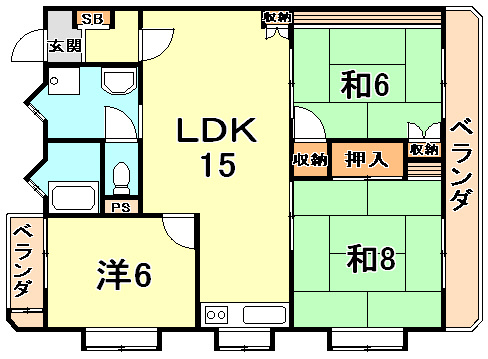 【間取り】 | 第二ビラ摩耶
