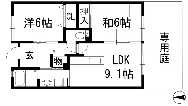 【間取り】 | グリーンヒルズ仁川2号棟