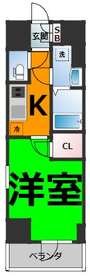 仲介手数料0円！！エスリード新栄グランラグジェの間取り