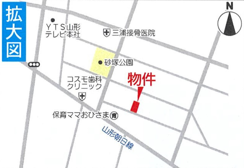 山形市城西建売住宅第6【1号棟】の地図|ご案内図