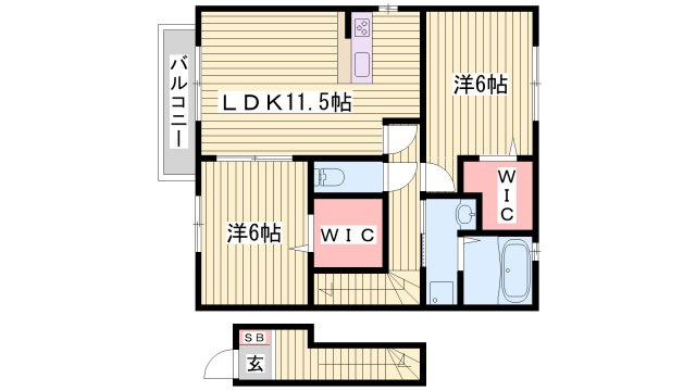 オークス中島の間取り