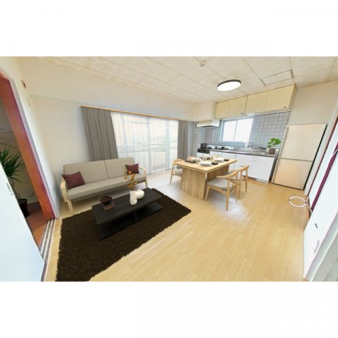 ホクコウビルの居間・リビング|CGイメージ　家具はつきません